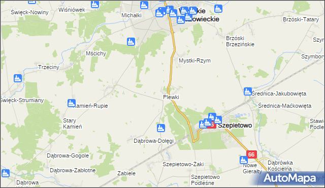 mapa Plewki gmina Szepietowo, Plewki gmina Szepietowo na mapie Targeo