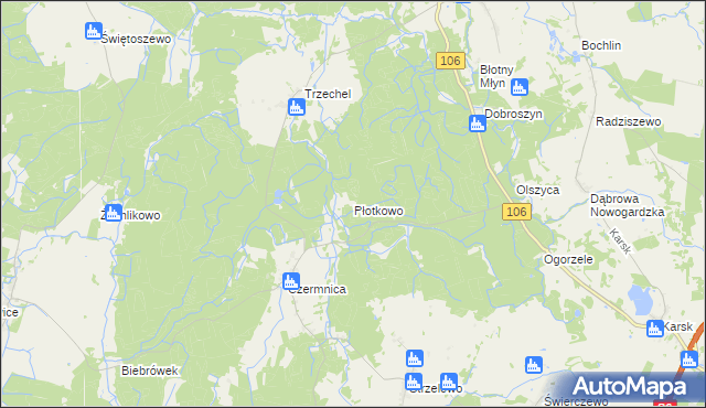 mapa Płotkowo, Płotkowo na mapie Targeo