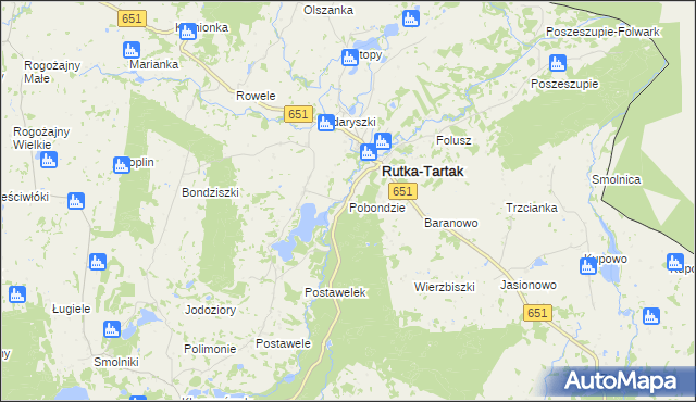 mapa Pobondzie, Pobondzie na mapie Targeo
