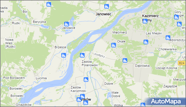 mapa Podgórz gmina Wilków, Podgórz gmina Wilków na mapie Targeo