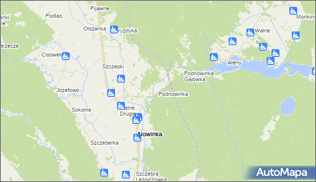 mapa Podnowinka, Podnowinka na mapie Targeo