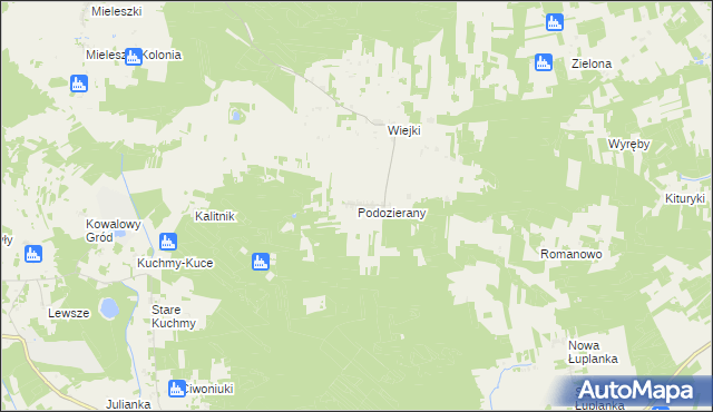 mapa Podozierany, Podozierany na mapie Targeo