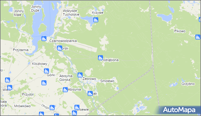 mapa Podrąbiona, Podrąbiona na mapie Targeo