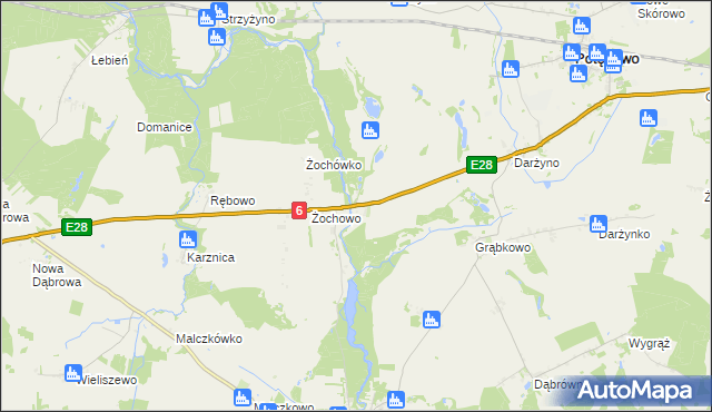 mapa Poganice, Poganice na mapie Targeo