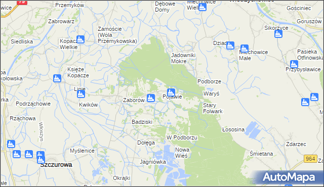 mapa Pojawie, Pojawie na mapie Targeo