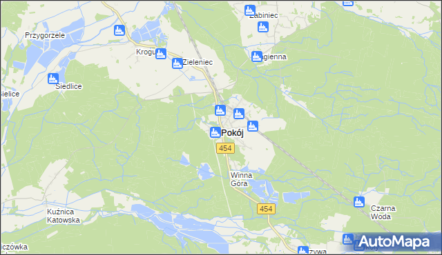 mapa Pokój powiat namysłowski, Pokój powiat namysłowski na mapie Targeo