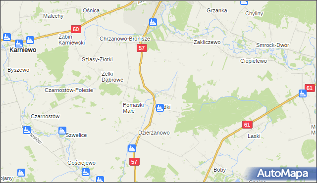 mapa Pomaski Wielkie, Pomaski Wielkie na mapie Targeo
