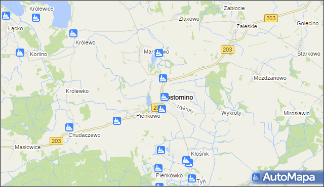 mapa Postomino, Postomino na mapie Targeo