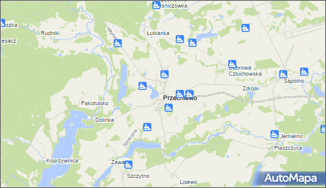 mapa Przechlewo, Przechlewo na mapie Targeo