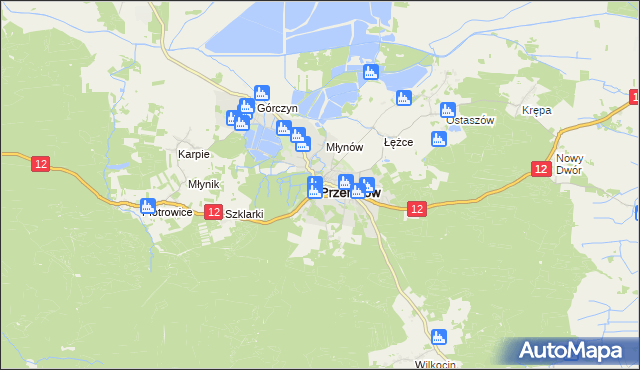 mapa Przemków, Przemków na mapie Targeo