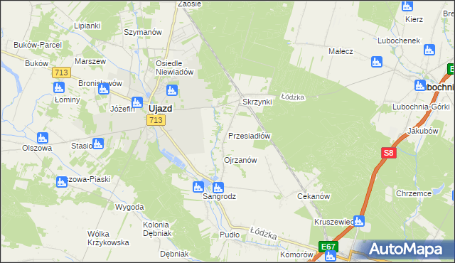 mapa Przesiadłów, Przesiadłów na mapie Targeo