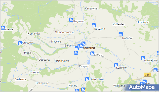 mapa Przeworno, Przeworno na mapie Targeo