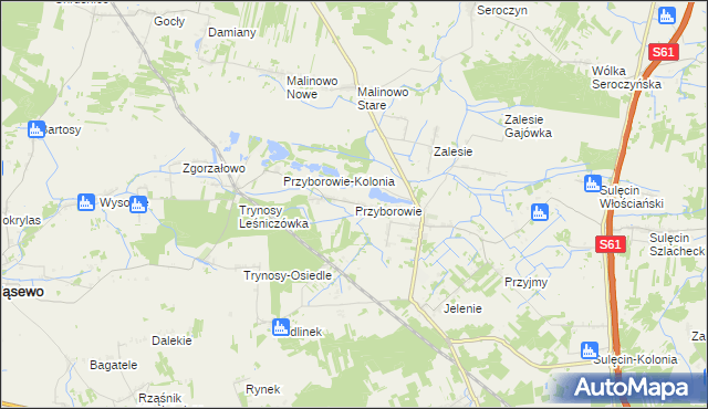 mapa Przyborowie, Przyborowie na mapie Targeo