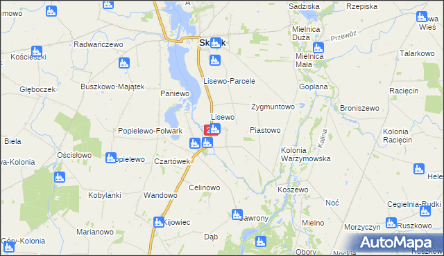 mapa Przyłubie gmina Skulsk, Przyłubie gmina Skulsk na mapie Targeo