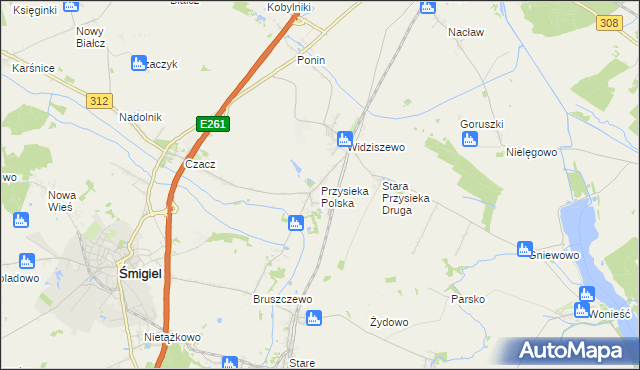 mapa Przysieka Polska, Przysieka Polska na mapie Targeo