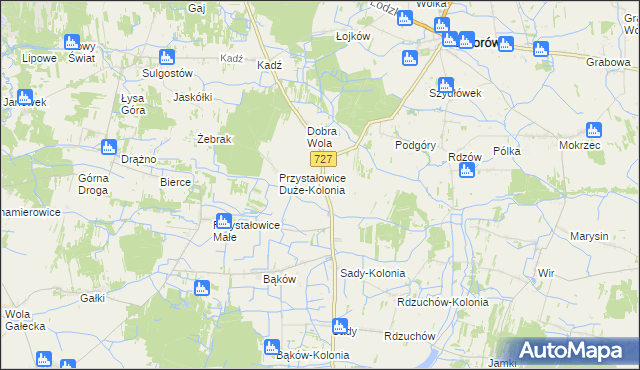 mapa Przystałowice Duże, Przystałowice Duże na mapie Targeo