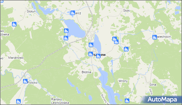 mapa Pszczew, Pszczew na mapie Targeo