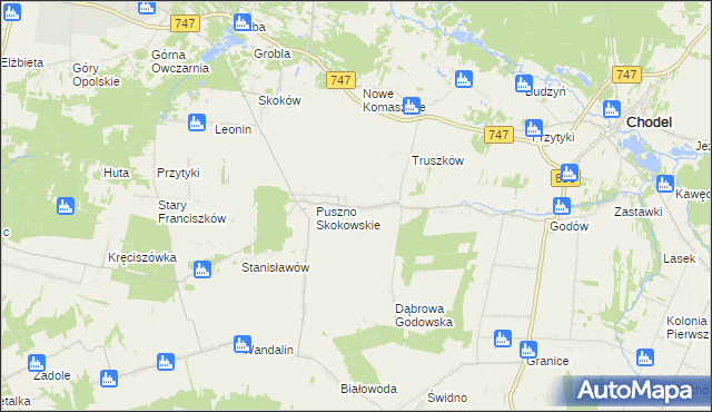 mapa Puszno Godowskie, Puszno Godowskie na mapie Targeo