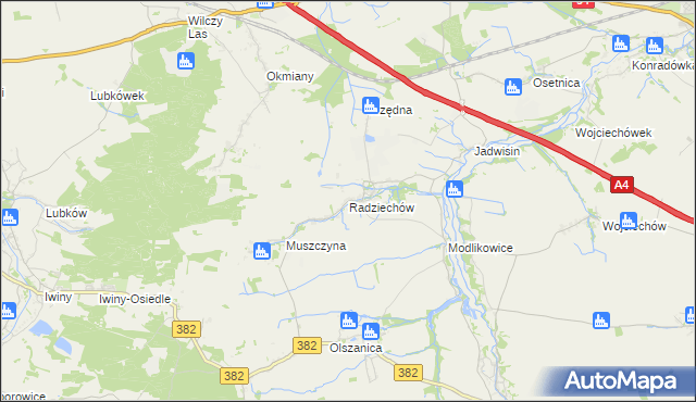 mapa Radziechów, Radziechów na mapie Targeo