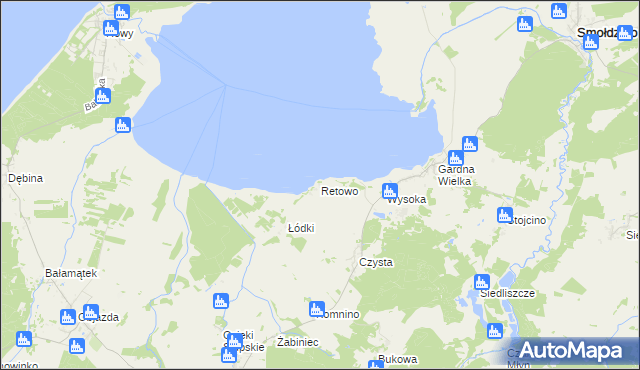 mapa Retowo gmina Smołdzino, Retowo gmina Smołdzino na mapie Targeo
