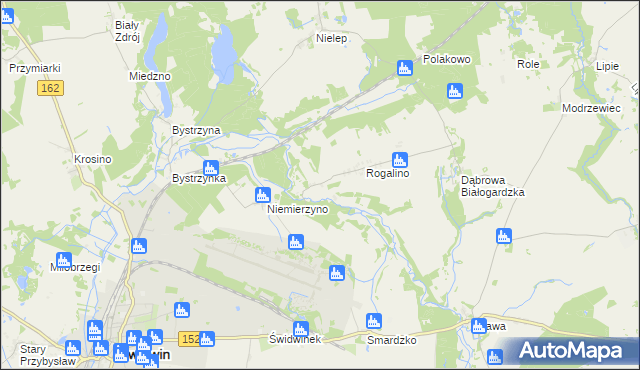 mapa Rogalinko, Rogalinko na mapie Targeo