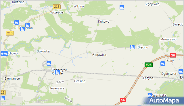 mapa Rogawica, Rogawica na mapie Targeo