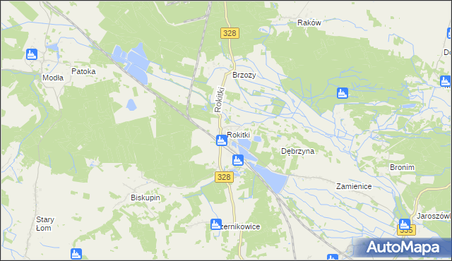 mapa Rokitki gmina Chojnów, Rokitki gmina Chojnów na mapie Targeo