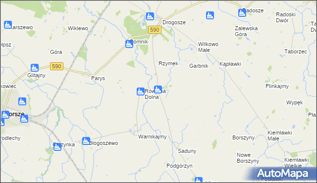 mapa Równina Górna, Równina Górna na mapie Targeo
