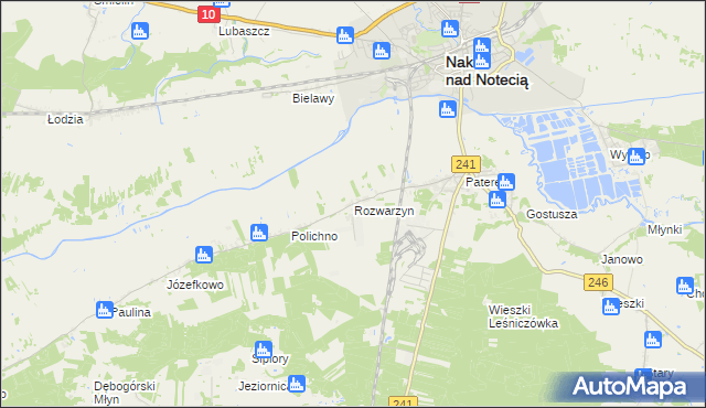 mapa Rozwarzyn, Rozwarzyn na mapie Targeo