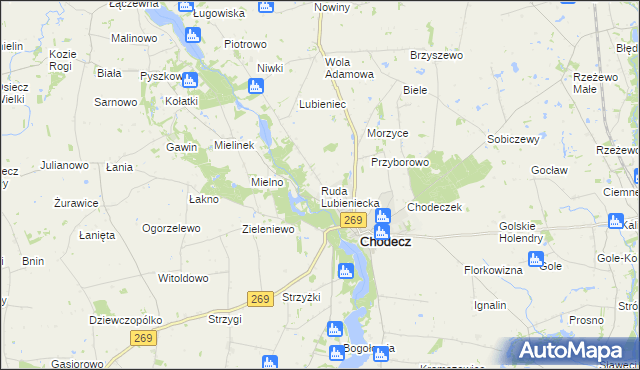 mapa Ruda Lubieniecka, Ruda Lubieniecka na mapie Targeo