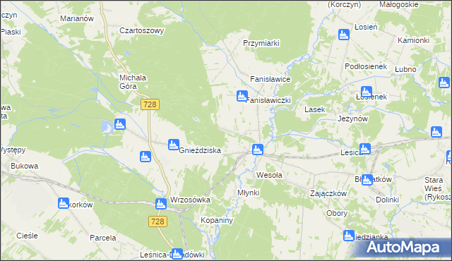 mapa Ruda Zajączkowska, Ruda Zajączkowska na mapie Targeo