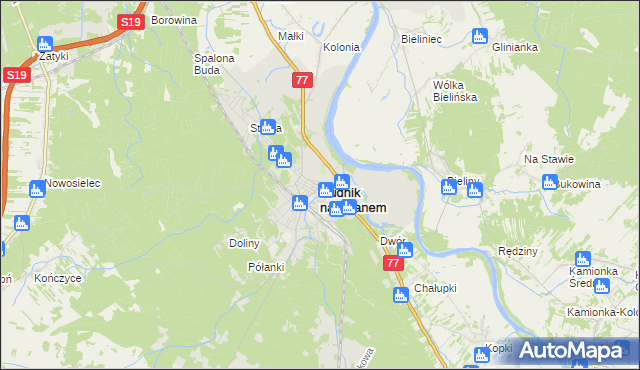 mapa Rudnik nad Sanem, Rudnik nad Sanem na mapie Targeo