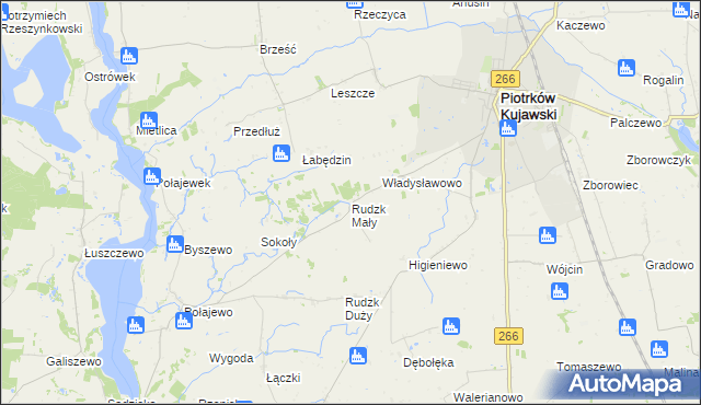 mapa Rudzk Mały, Rudzk Mały na mapie Targeo