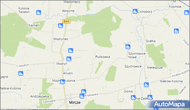 mapa Rulikówka, Rulikówka na mapie Targeo