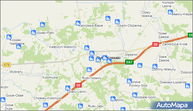 mapa Rutki-Kossaki, Rutki-Kossaki na mapie Targeo