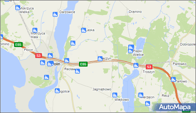mapa Rzeczyn, Rzeczyn na mapie Targeo