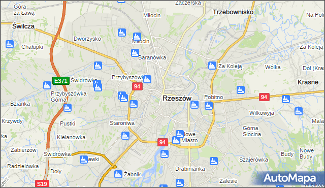 mapa Rzeszów, Rzeszów na mapie Targeo