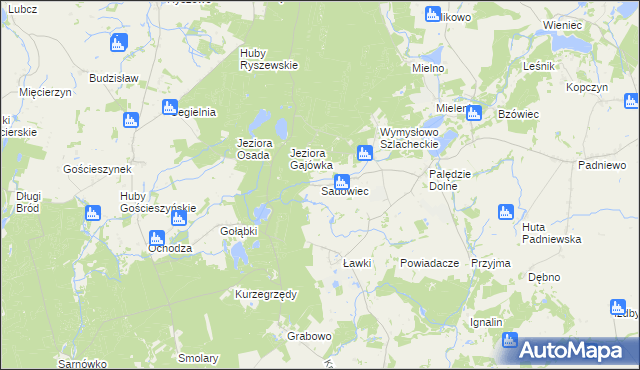 mapa Sadowiec gmina Mogilno, Sadowiec gmina Mogilno na mapie Targeo
