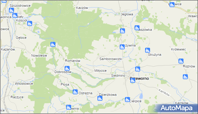 mapa Samborowiczki, Samborowiczki na mapie Targeo