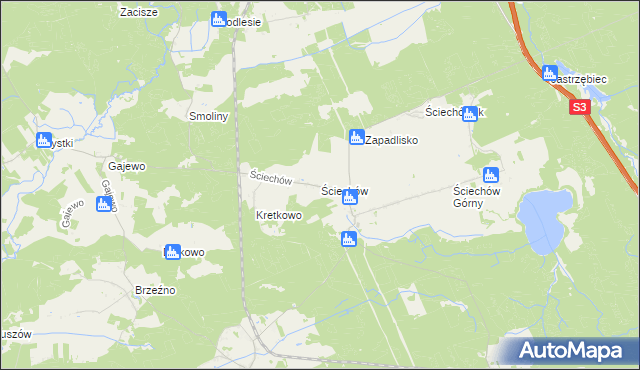 mapa Ściechów, Ściechów na mapie Targeo