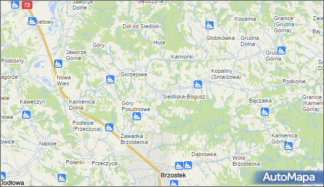 mapa Siedliska-Bogusz, Siedliska-Bogusz na mapie Targeo