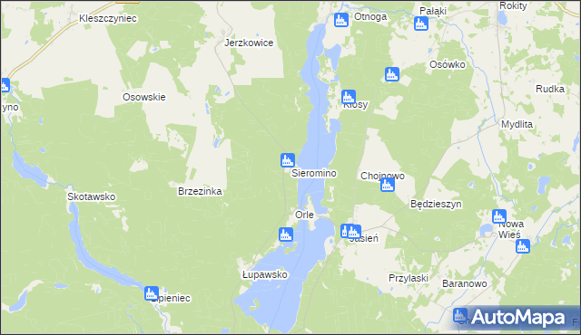 mapa Sieromino, Sieromino na mapie Targeo