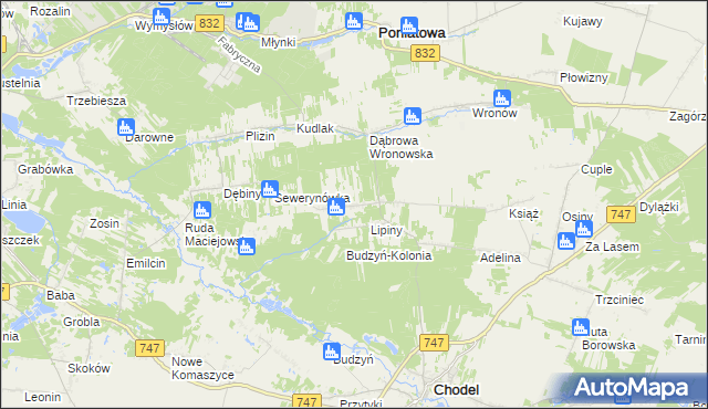 mapa Siewalka, Siewalka na mapie Targeo