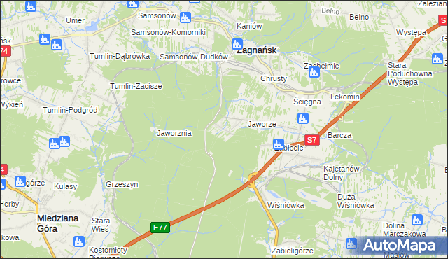 mapa Siodła, Siodła na mapie Targeo