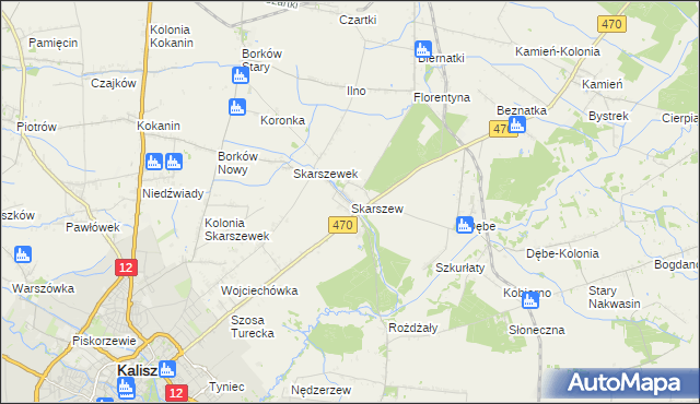 mapa Skarszew, Skarszew na mapie Targeo