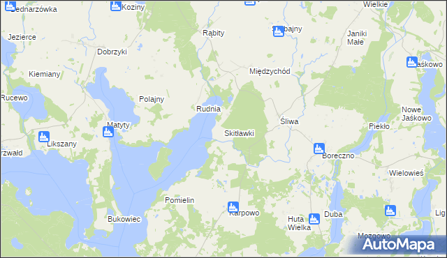 mapa Skitławki, Skitławki na mapie Targeo