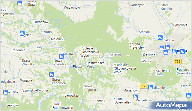 mapa Skolankowska Wola, Skolankowska Wola na mapie Targeo