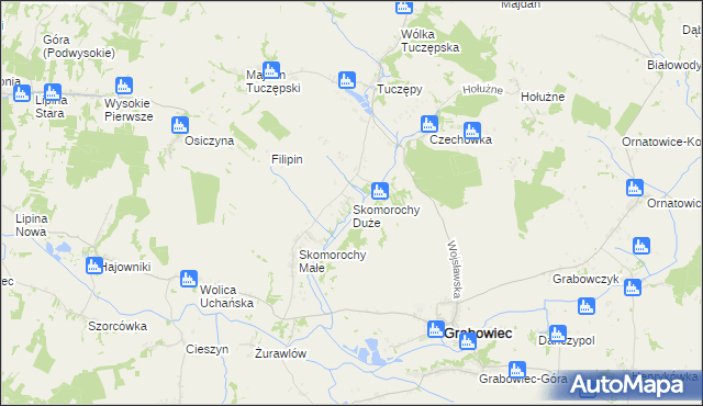 mapa Skomorochy Duże, Skomorochy Duże na mapie Targeo