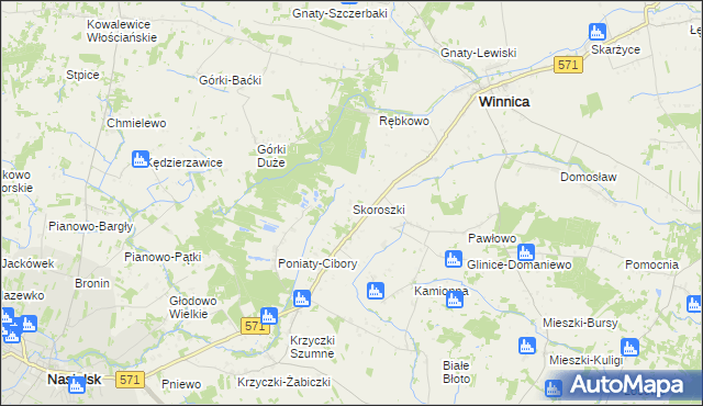 mapa Skoroszki, Skoroszki na mapie Targeo