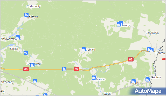 mapa Skroblaki, Skroblaki na mapie Targeo